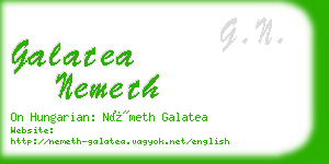 galatea nemeth business card